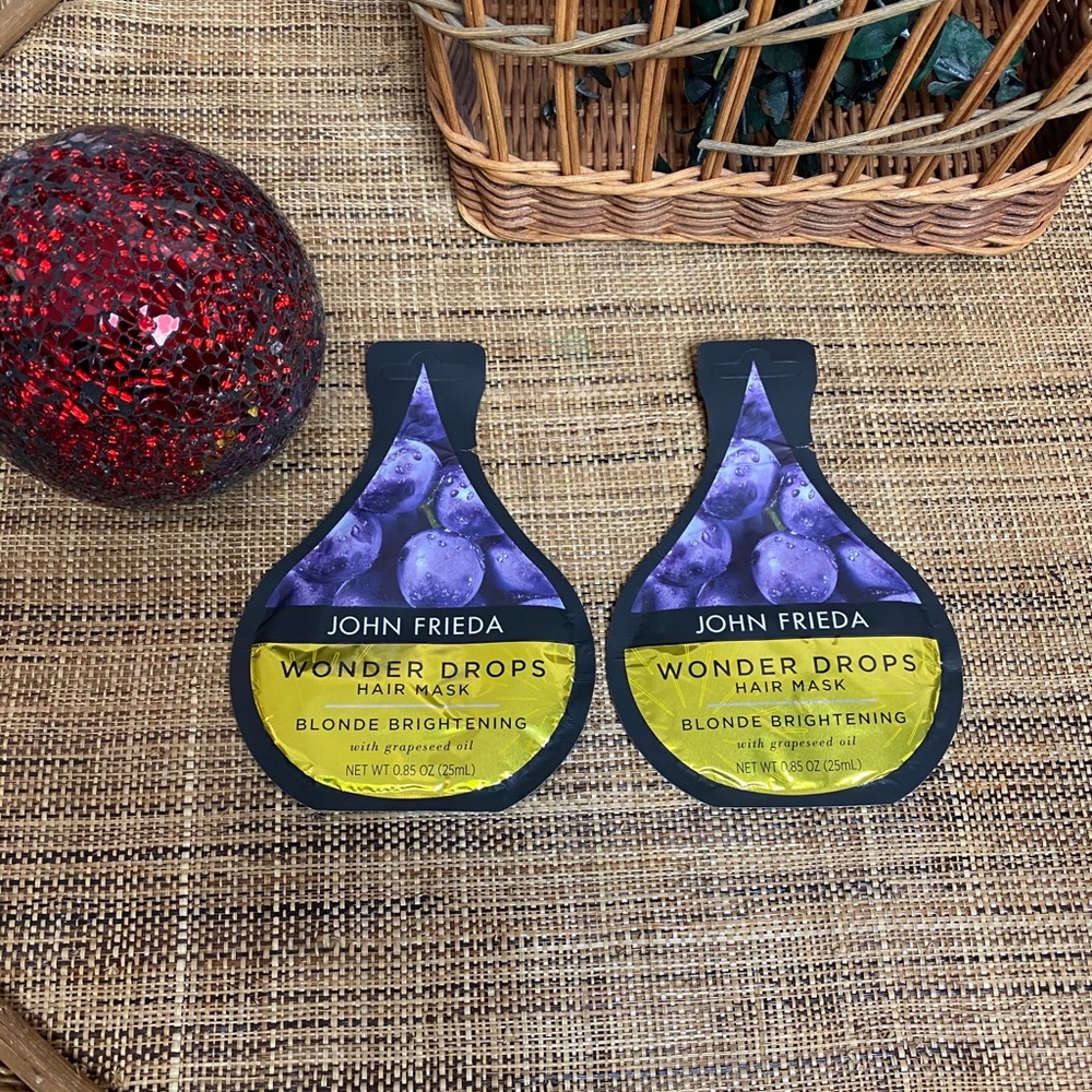 John Frieda Blonde Brightening Hair Mask Set x 2 NWT Deep Conditioning Treatment